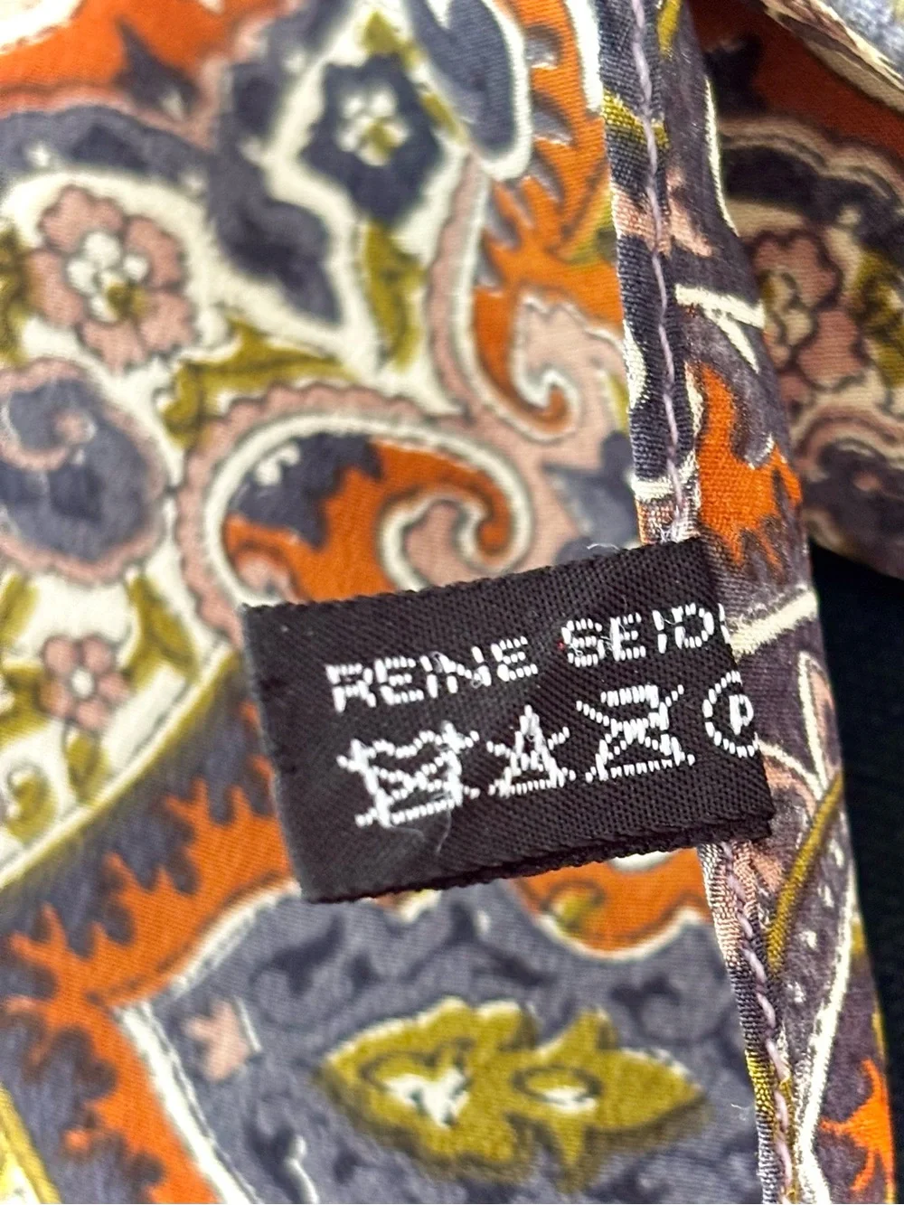 Classic Paisley Women's -pure silk- Scarf in Brown and Orange